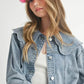 MABLE Scallop Peter Pan Collar Denim Jacket Denim Jackets