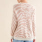 And The Why Leopard Zebra Combo Casual Sweater Top - DAVERRI FASHIONS