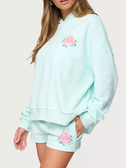 Drop Shoulder Graphic Hoodie with Kangaroo Pocket | Hoodies Daverri Fashions