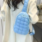Quilted Nylon Crossbody Bag - DAVERRI FASHIONS