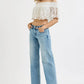 RISEN Full Size Low Rise Ankle Boyfriend Distressed Jeans Plus Size Jeans