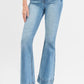 RISEN Full Size Tummy Control Elastic Band High Rise Flare Jeans Plus Size MEDIUM 2XL Jeans