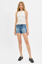 RISEN Low Rise Patched Pocket Shorts | Shorts Daverri Fashions