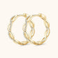 Moissanite Crisscross Hoop Earrings - DAVERRI FASHIONS