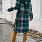 Devine Plaid Long Sleeve Hooded Coat - DAVERRI FASHIONS