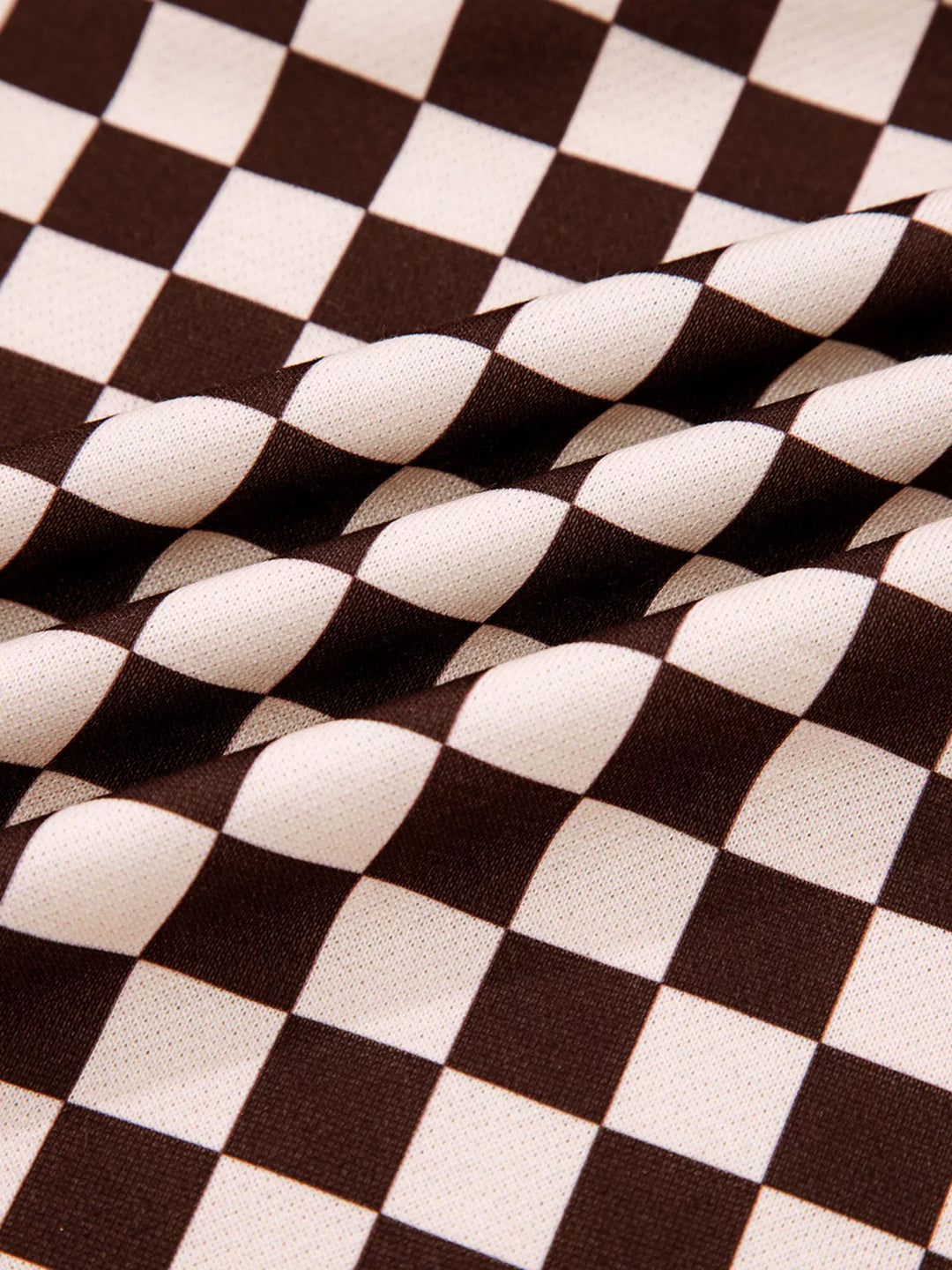 Checkered Drawstring Hoodie and Pants Set | Loungewear Sets Daverri Fashions