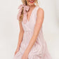 Lime 'N' Chili Striped Sleeveless V-Neck Tiered Dress
