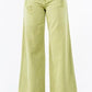 American Bazi High Waist Distressed Wide Leg Jeans Yellow-Green Jeans