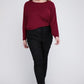 Zenana Plus Batwing Sleeve Knit Top-Casual Comfort Shirts & Tops