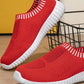 Breathable Knit Slip-On Athletic Sneakers - DAVERRI FASHIONS