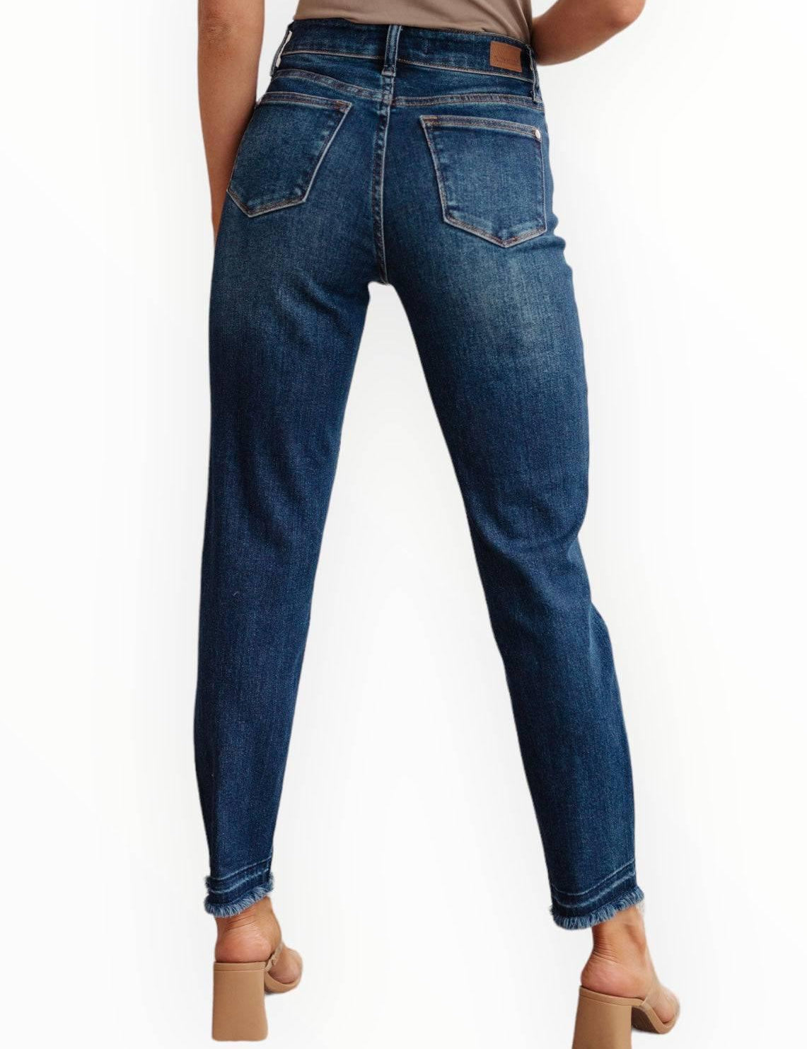 Judy Blue High Rise Release Hem Jeans Jeans