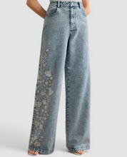 Women’s Plus Size Floral Embroidered Stretch Jeans | Jeans Daverri Fashions