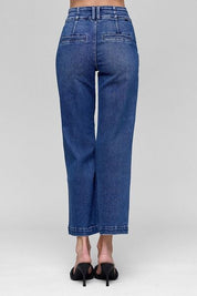 RISEN Tummy Control High Rise Crop Jeans