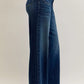 Judy Blue High Waist Palazzo Jeans with Front Patch Pockets - DAVERRI FASHIONS