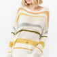 And The Why Abstract Striped Light Weight Loose Sweater - DAVERRI FASHIONS