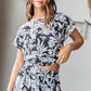Mittoshop Tropical Print Top and Skirt Set Outfit Sets