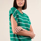 VERY J Striped Knit Sweater Vest Top