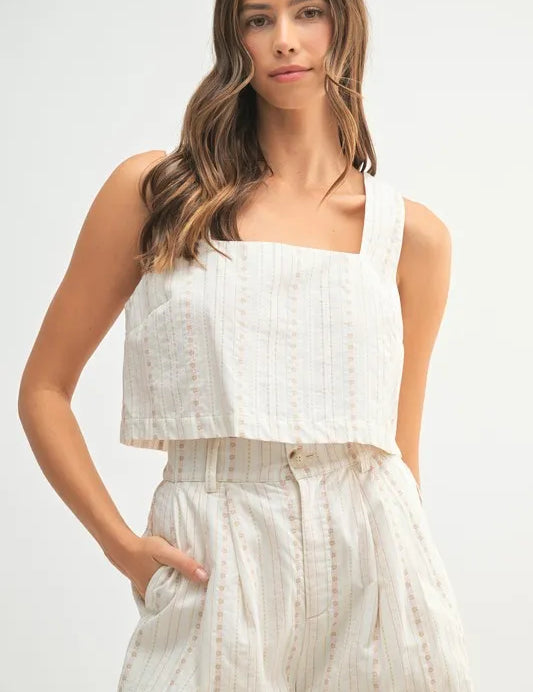 MABLE Square Neck Crop Top and Shorts Set | Outfit Sets Daverri Fashions