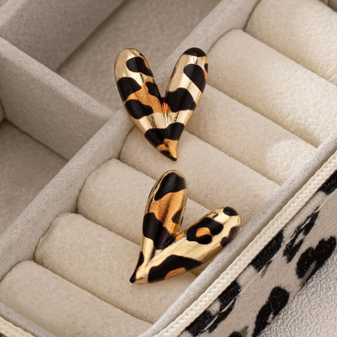 4 Pair Heart Stud Earrings | Earrings Daverri Fashions