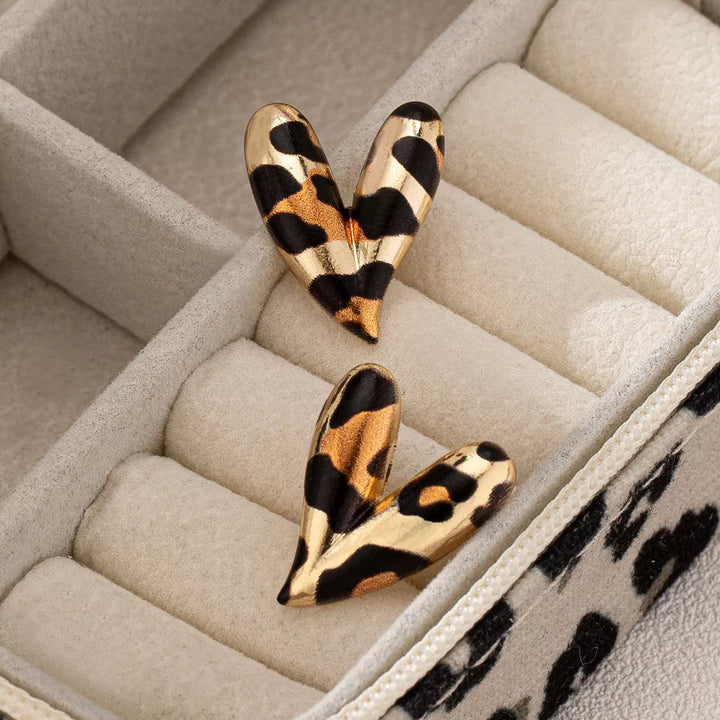 4 Pair Heart Stud Earrings | Earrings Daverri Fashions