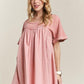 ADORA Round Neck Half Sleeve Babydoll Dress Babydoll Dresses