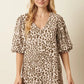 Mittoshop Animal Print Puff Sleeve Mini Dress - DAVERRI FASHIONS