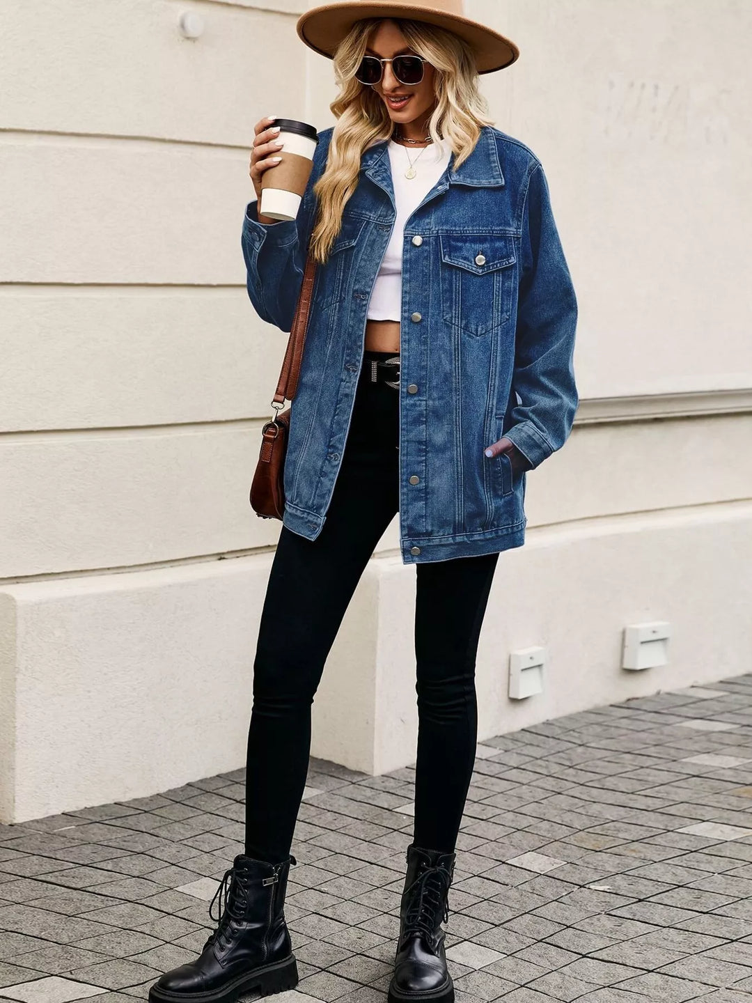 Button Up Long Sleeve Denim Jacket | Denim Jackets Daverri Fashions
