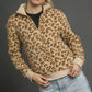 Umgee Leopard Print Quarter-Zip Sweatshirt - DAVERRI FASHIONS