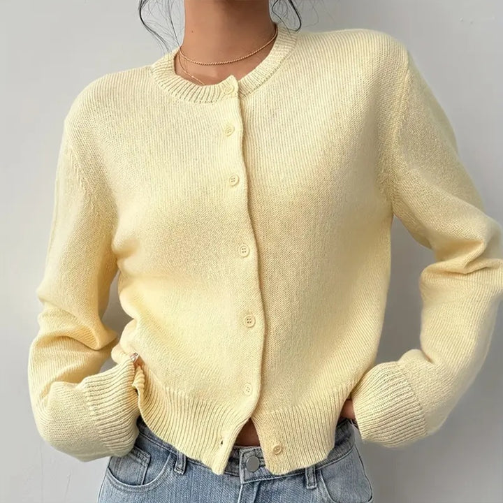 Lightweight Long Sleeve Open Knit Button-Up Cardigan | Cardigans Daverri Fashions