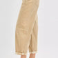 RISEN High Rise Crop Barrel Cordurory Pants - DAVERRI FASHIONS
