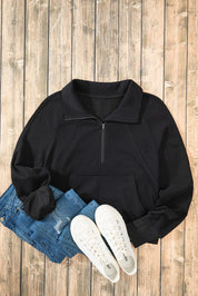 Half Zip Long Sleeve Sweatshirt | Sweatshirts Daverri Fashions