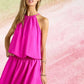 ADORA Halter Neck Smocking Waist Dress