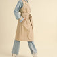 MABLE Layered Look Trench Coat With Denim Jacket
