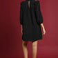 Umgee Linen Ruffle Shoulder Pleated Babydoll Dress