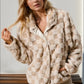 Double Take Checkered Long Sleeve Fuzzy Jacket - DAVERRI FASHIONS