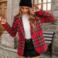 Plaid Single-Button Blazer - DAVERRI FASHIONS