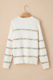 Round Neck Long Sleeve Sweater | Daverri Fashions
