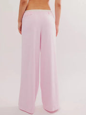 Drawstring Striped Wide Leg Pants | Loungewear Daverri Fashions