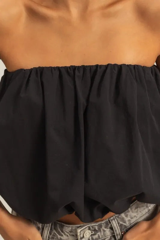 HYFVE Trendy Strapless Bubble Top | Tops Daverri Fashions