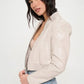 Coalition LA Zip Up Cropped Bomber Jacket - DAVERRI FASHIONS