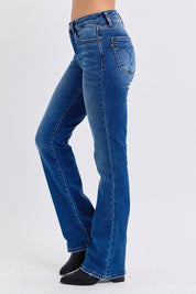 Judy Blue Full Size Run Mid-Rise Bootcut Jeans with Thermal Lining Jeans