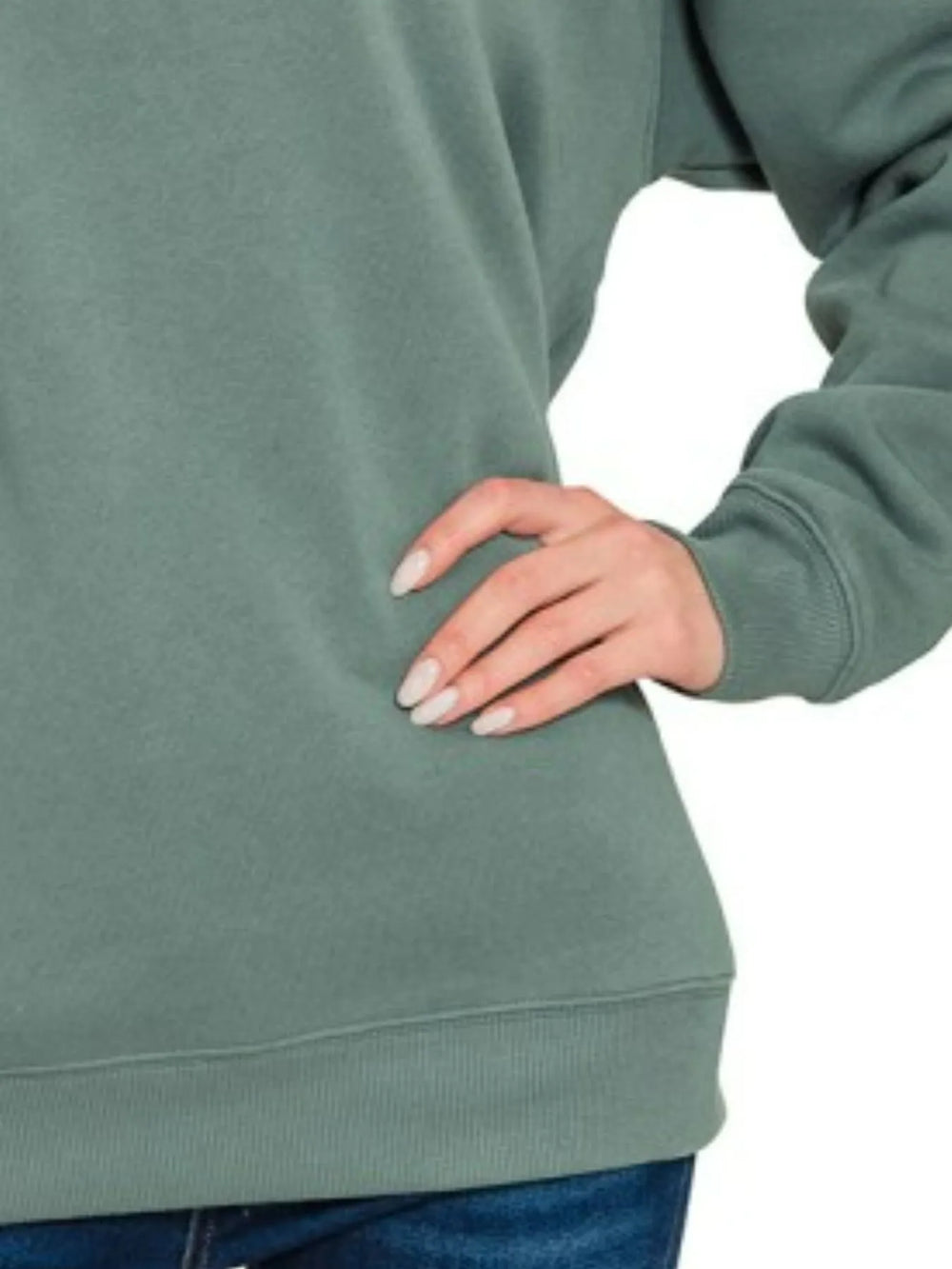 Zenana Fleece Round Neck Sweatshirts Sweatshirts
