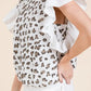 Lime 'N' Chili Ribbed Leopard Print Ruffle Detail Sleeveless Top