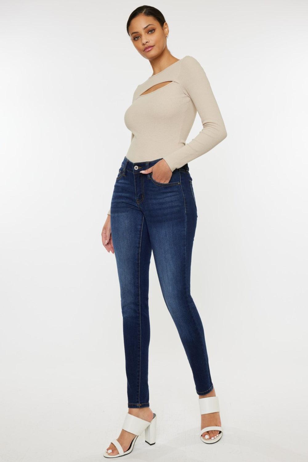 Kancan Mid Rise Gradient Skinny Jeans | Jeans Daverri Fashions
