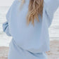 Light blue oversized relaxed fit long sleeve sweatshirt from set