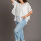 Umgee Full Size Eyelet Layered Short Sleeve Blouse Plus Size Blouses