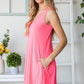 Heimish Full Size V-Neck Mini Tank Dress with Pockets Tank Dresses