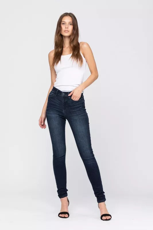 Judy Blue High Waist Washed Skinny Jeans | Daverri Fashions