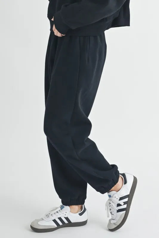 Aemi+Co Drawstring Elastic Waist Joggers