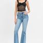 RISEN Full Size Tummy Control Elastic Band High Rise Flare Jeans Plus Size Jeans